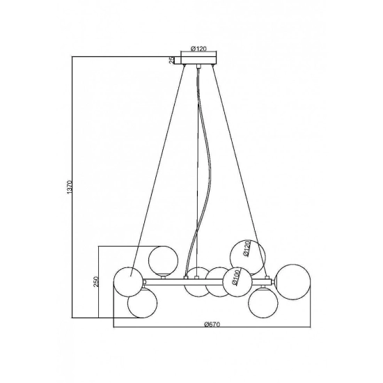 Lampa wisząca Dallas MOD545PL-11BS Maytoni - zdjęcie dodatkowe 1