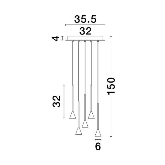 Lampa wisząca SITGES LE43498 LUCES EXCLUSIVAS - zdjęcie dodatkowe 3