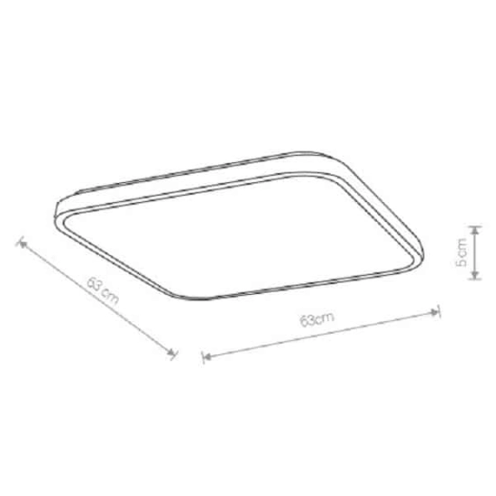 Plafon IP44 AGNES SQUARE LED WHITE 64W 63 cm 8133 4000K Nowodvorski - zdjęcie dodatkowe 1