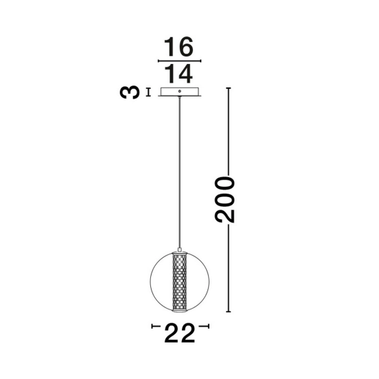 Lampa wisząca MORROS LE44489 Luces Exclusivas - zdjęcie dodatkowe 3