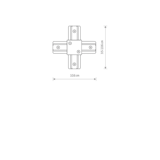 Złącze PROFILE X-CONNECTOR WHITE 9190 Nowodvorski - zdjęcie dodatkowe 1