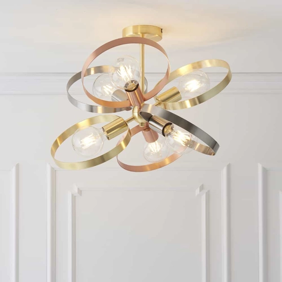 kinkiecik.pl Lampa wisząca HOOP 6LT PENDANT 91935 ENDON