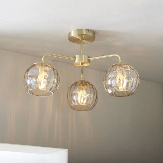 kinkiecik.pl Lampa sufitowa DIMPLE 3LT SEMI FLUSH 91968 ENDON