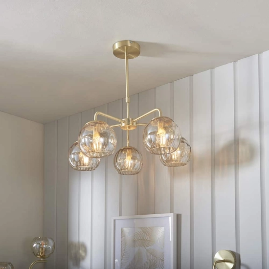 kinkiecik.pl Lampa wisząca DIMPLE 5LT PENDANT 91969 ENDON