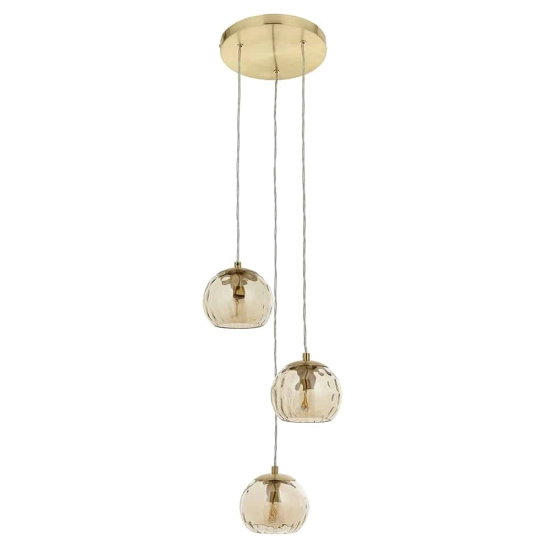 kinkiecik.pl Lampa wisząca DIMPLE 3LT PENDANT 91971 ENDON