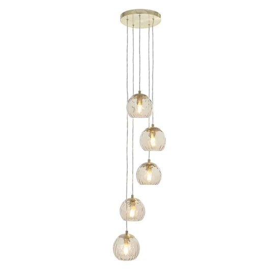 kinkiecik.pl Lampa wisząca DIMPLE 5LT PENDANT 91972 ENDON