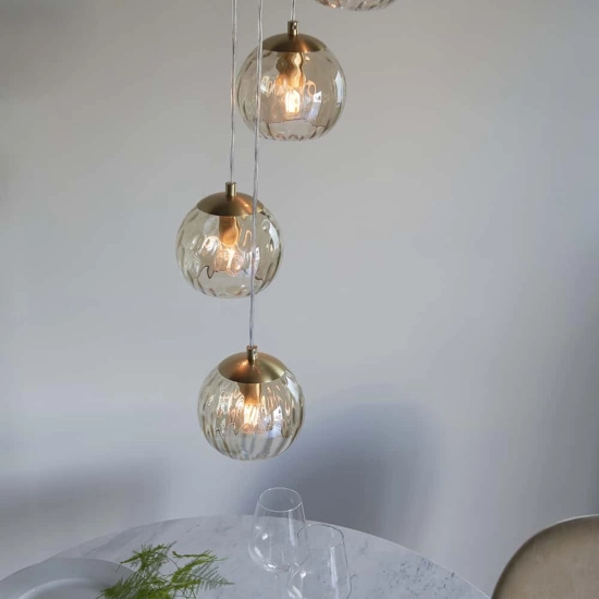 kinkiecik.pl Lampa wisząca DIMPLE 5LT PENDANT 91972 ENDON