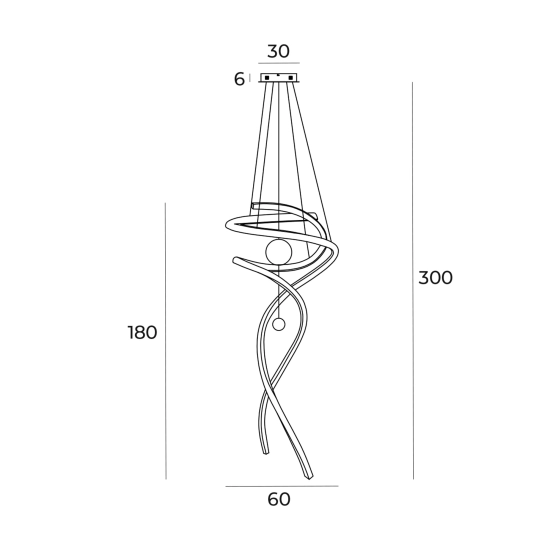 RITZ P0483D LAMPA WISZĄCA ZŁOTO SZCZOTKOWANE MaxLight - zdjęcie dodatkowe 3