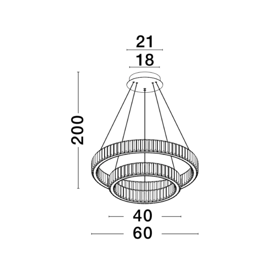 Lampa wisząca BAUTA LE42917 Luces Exclusivas - zdjęcie dodatkowe 3