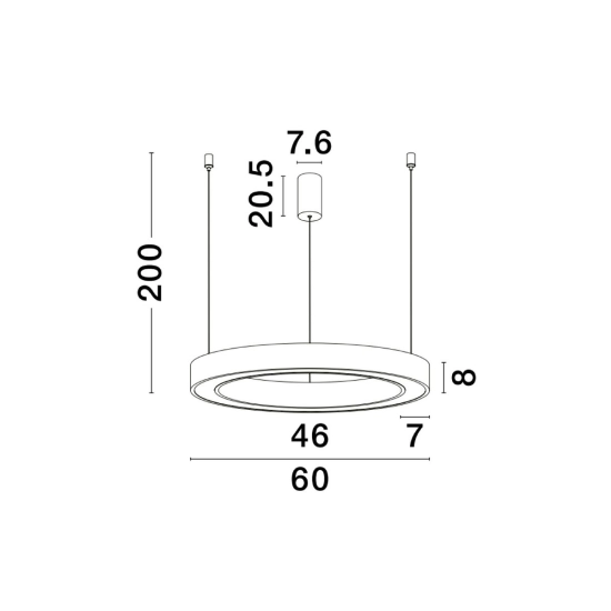 Lampa wisząca SONORA 60cm LE42809 Luces Exclusivas - zdjęcie dodatkowe 2