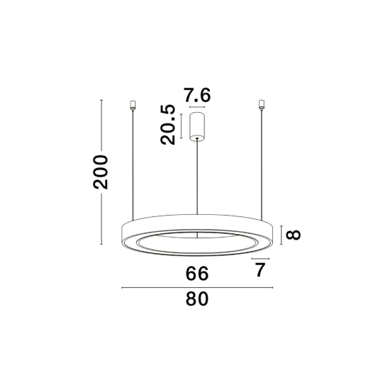 Lampa wisząca SONORA 80cm LE42810 Luces Exclusivas - zdjęcie dodatkowe 1