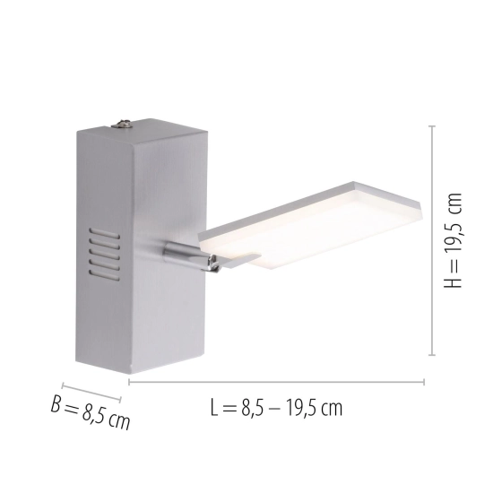 Kinkiet Pure Mira Aluminium 9353-95 Paul Neuhaus - zdjęcie dodatkowe 1