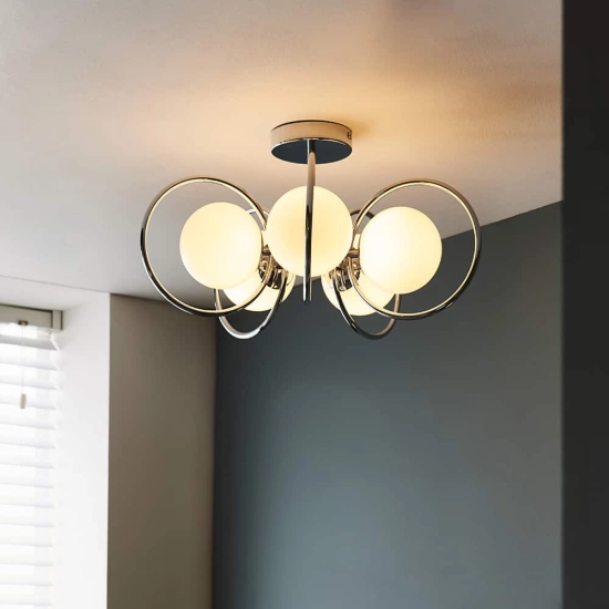 kinkiecik.pl Lampa sufitowa ORB 5LT SEMI FLUSH 93903 ENDON