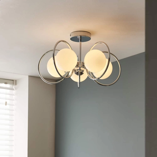 kinkiecik.pl Lampa sufitowa ORB 5LT SEMI FLUSH 93903 ENDON