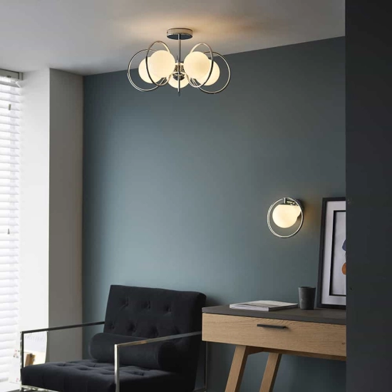 kinkiecik.pl Lampa sufitowa ORB 5LT SEMI FLUSH 93903 ENDON