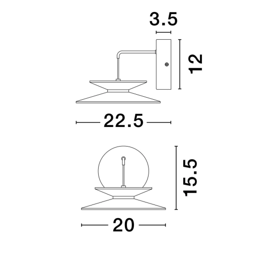 Kinkiet GUANAY LE44745 Luces Exclusivas - zdjęcie dodatkowe 2
