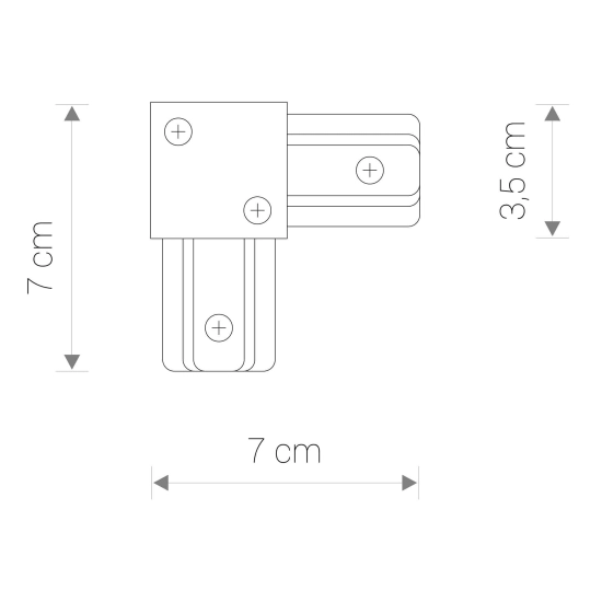 Złącze PROFILE L-CONNECTOR BLACK 9455 Nowodvorski - zdjęcie dodatkowe 1