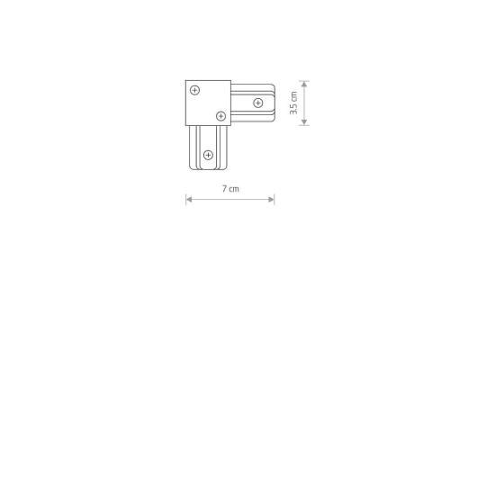 Złącze PROFILE L-CONNECTOR WHITE 9456 Nowodvorski - zdjęcie dodatkowe 1