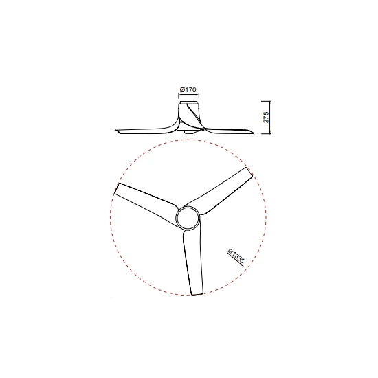 Wentylator sufitowy LED Mantra Ushuaia 8718MA - zdjęcie dodatkowe 2