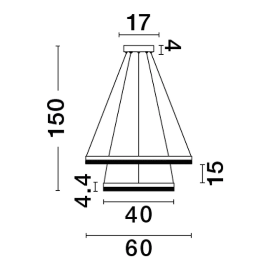 Lampa wisząca ACACIO LE43557 LUCES EXCLUSIVAS - zdjęcie dodatkowe 1