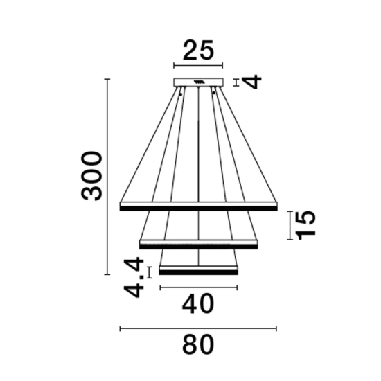 Lampa wisząca ACACIO LE43558 LUCES EXCLUSIVAS - zdjęcie dodatkowe 3