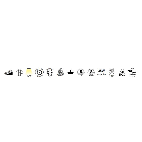 Wentylator sufitowy LED Mantra Thai 8715MA - zdjęcie dodatkowe 5