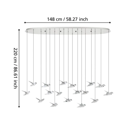 PARATEBUENO 1 Lampa wisząca 390403 EGLO