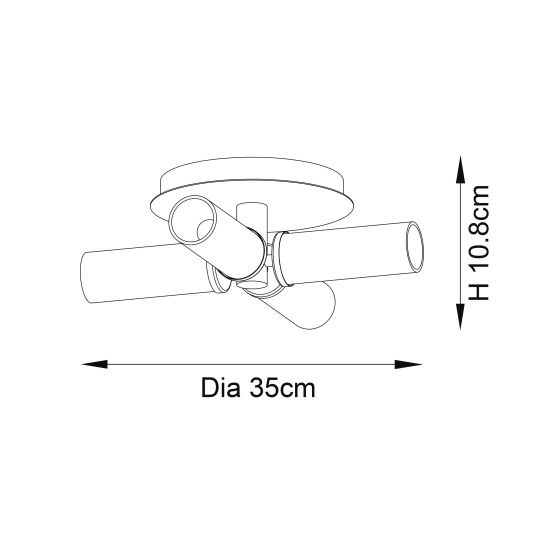 Plafon Talo 4lt Semi Flush 96160 ENDON