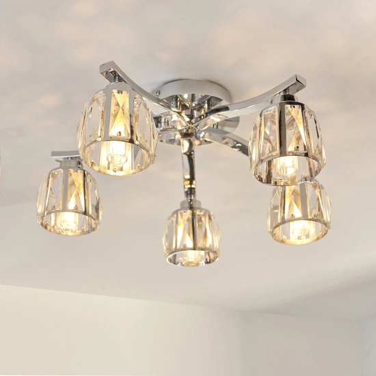 Plafon Ria 5lt semi flush 96454 ENDON