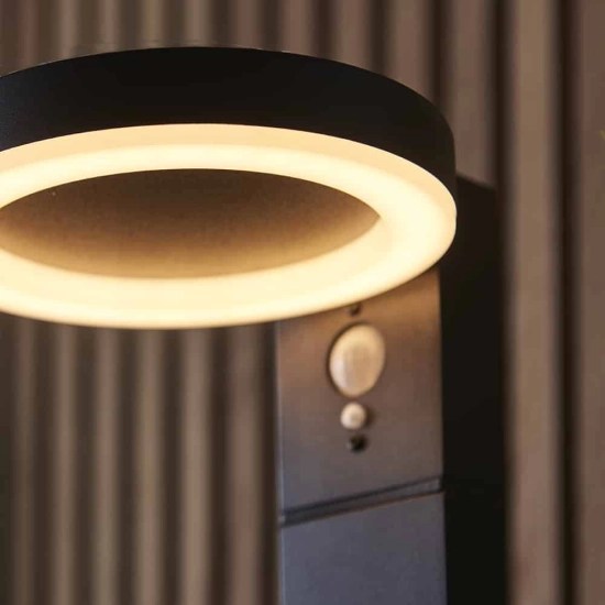 Kinkiecik.pl Lampa solarna stojąca EBRO POST PHOTOCELL & PIR 96934 ENDON