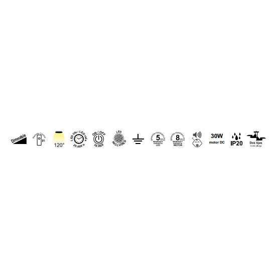 Wentylator sufitowy LED Mantra Siberia 8759MA - zdjęcie dodatkowe 5