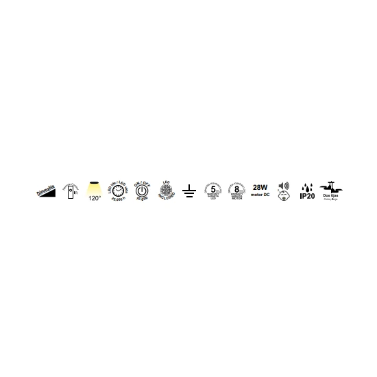 Wentylator sufitowy LED Mantra Siberia mini 8761MA - zdjęcie dodatkowe 6