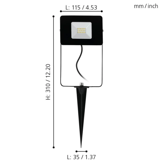 FAEDO 4 Lampa ze szpikulcem oprawa wbijana w ziemię 97471 EGLO