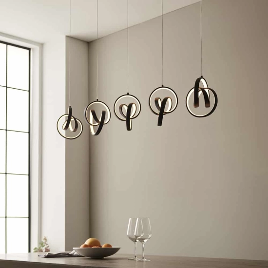 kinkiecik.pl Lampa wisząca COSMA 5LT LINEAR PENDANT 97624 ENDON