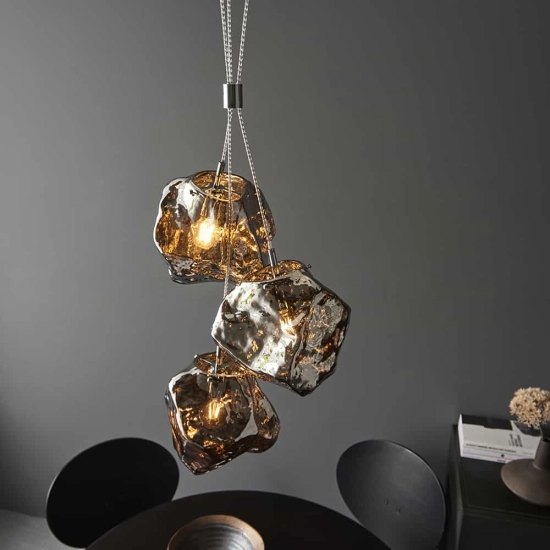 kinkiecik.pl Lampa wisząca ROCK 3LT PENDANT 97657 ENDON