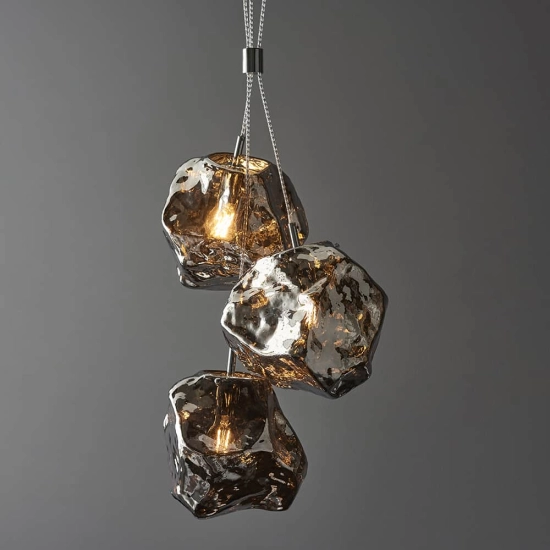 kinkiecik.pl Lampa wisząca ROCK 3LT PENDANT 97657 ENDON