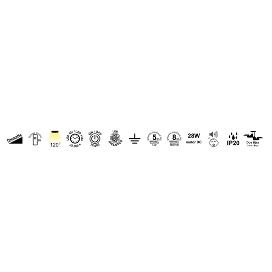 Wentylator sufitowy LED Mantra North 8729MA - zdjęcie dodatkowe 7