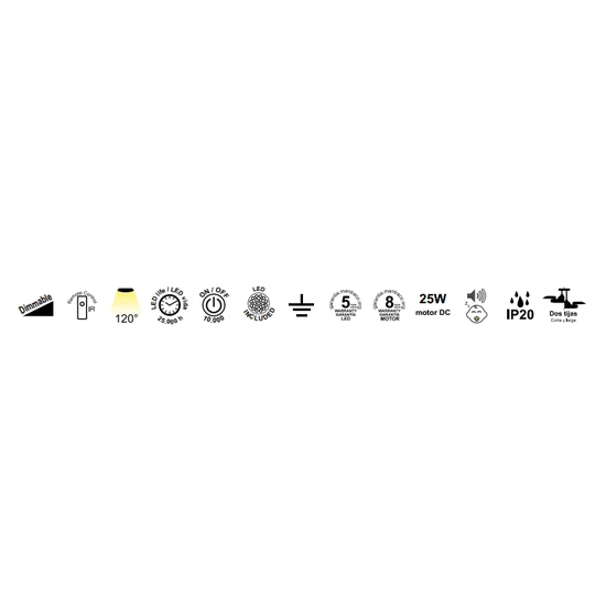 Wentylator sufitowy LED Mantra Mistral mini 8830MA - zdjęcie dodatkowe 9