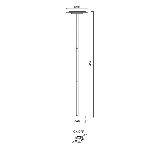 Lampa podłogowa Mantra Tina 9005MA - zdjęcie dodatkowe 1