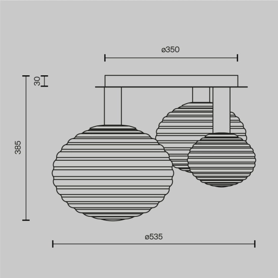 Lampa sufitowa Reels MOD268CL-03B Maytoni - zdjęcie dodatkowe 5