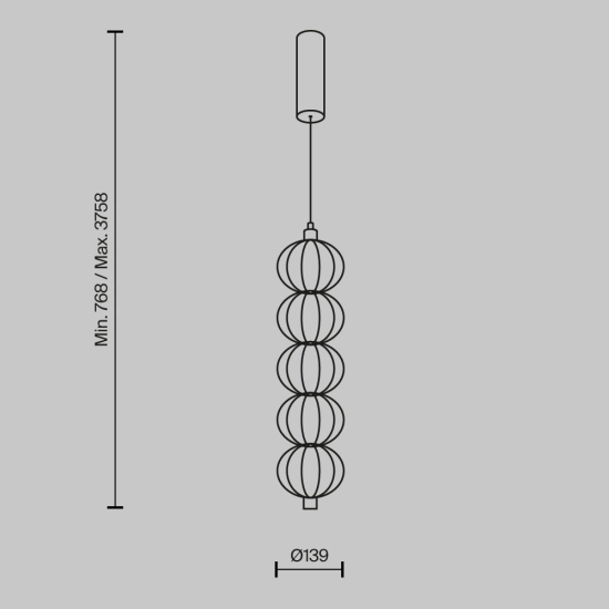 Lampa wisząca Golden Cage MOD216PL-L10G3K Maytoni - zdjęcie dodatkowe 5