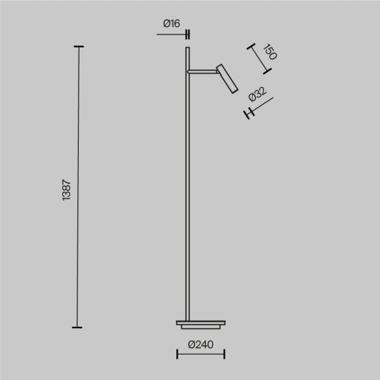 Lampa podłogowa Estudo Z010FL-L8B3K Maytoni - zdjęcie dodatkowe 5
