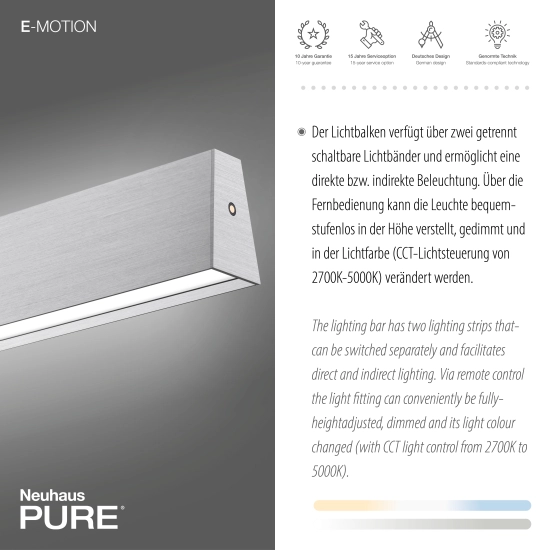 Lampa wisząca Pure E-motion Aluminium 2570-95 Paul Neuhaus - zdjęcie dodatkowe 9