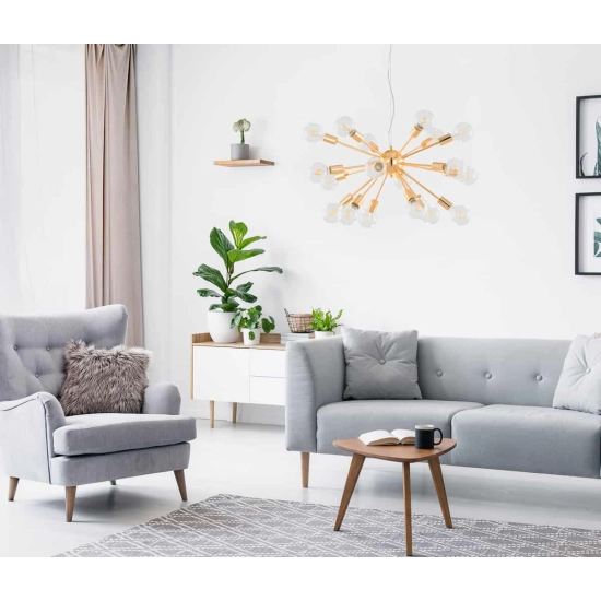 Lampa wisząca 18pł THEO AD20000-18 gold Italux - zdjęcie 2
