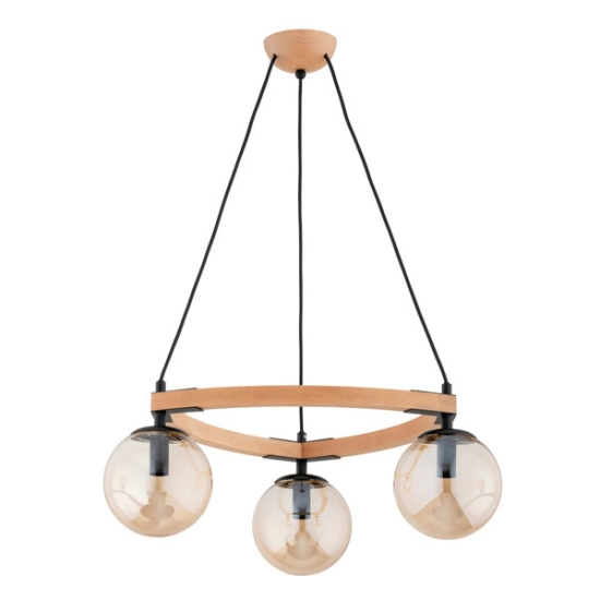 Lampa wisząca ADINA DREWNIANA 3xE14 62462 ALFA