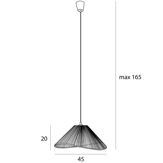 Lampa wisząca Amalfi I Black P0579 MaxLight