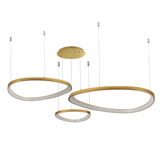 Lampa wisząca AMANDA 42+62+82 CCT SWITCH 3-STEP DIMM AZ5775 LED 170W 3000-6000K złoty AZZARDO