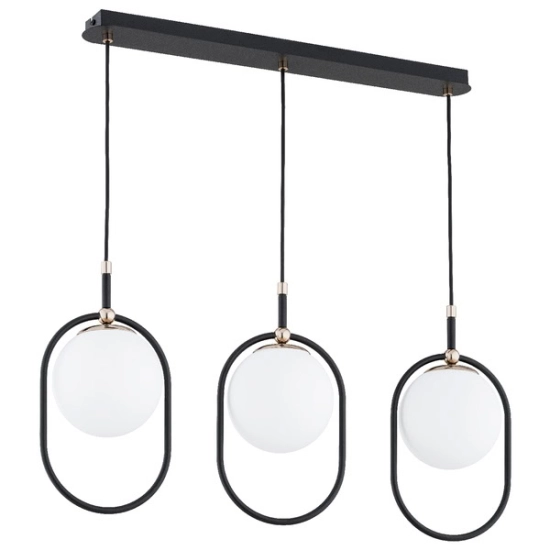 Lampa wisząca AMARO CZARNA-BIAŁA 3xE14 62461 ALFA