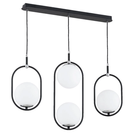 Lampa wisząca AMARO CZARNA-BIAŁA 4xE14 63273 ALFA