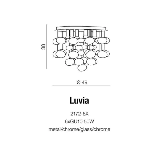 Plafon Luvia AZ2541 Chrome AZZARDO